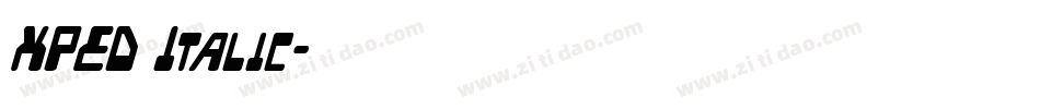 XPED Italic字体转换
